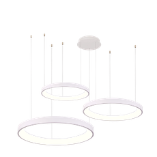 Dizajnový LED stmievateľný luster Agnes 38+58+78 biela