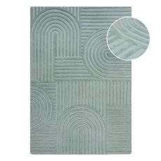 Tyrkysovomodrý vlnený koberec Flair Rugs Zen Garden, 160 x 230 cm