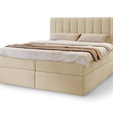 Čalúnená boxspring posteľ Magic - béžová Rozmer: 160x200
