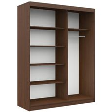 Šatníková skriňa posuvná 150 cm CLP MONO wenge/dub sonoma