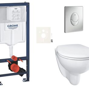 Závesný wc set do ľahkých stien / predstenová montáž Grohe Bau Ceramic SIKOGRSBAUSAP00