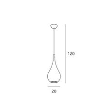 MAXLIGHT P0235 - Luster na lanku DROP 1xE27/40W/230V pr. 20 cm biela