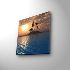Wallity Obraz s LED osvetlením OSTROV 49 28 x 28 cm