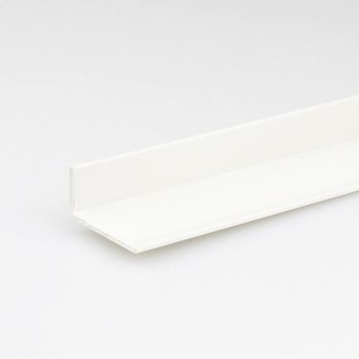 Profil uholníkový PVC biely lesk 10x40x1000
