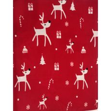 Deka Fleece Vianočná červená sobíky 150x200cm TiaHome