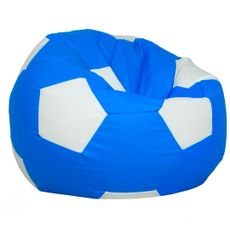 Sedací vak modro biela futbalová lopta TiaHome