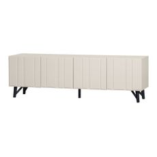 Krémový TV stolík z borovicového dreva 181x56 cm Miller - WOOOD