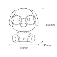 Globo 21761B - LED stmievateľná detská lampička PUPPY 1W/5V 500mAh modrá