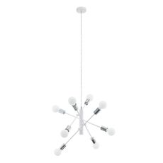 Eglo 98017 - Luster na lanku GRADOLI 8xE27/60W/230V biela
