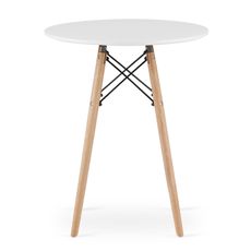 Jedálenský stôl TODI 60 cm - buk/biela