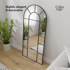 Casa Chic Archway, francúzske nástenné zrkadlo, hliníkový rám, 57 x 120 cm