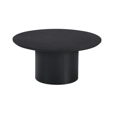 Konferenčný stolík, čierna, priemer 80 cm, MAHIR TYP 2