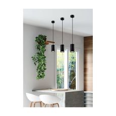 Čierne závesné svietidlo s kovovým tienidlom ø 7 cm Tubo - Candellux Lighting