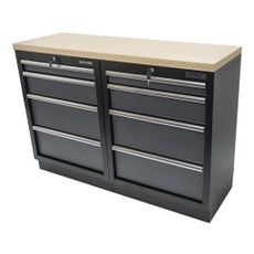 AKČNÝ SET Dielenské skrinky MB-TGC1304 s drevenou pracovnou doskou MB-TGW53