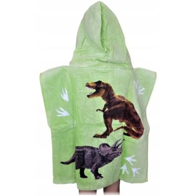 Detské plážové pončo - osuška s kapucňou a dinosaurami