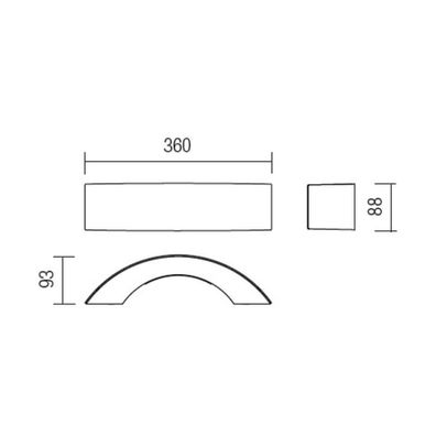 Redo 9904 - LED Vonkajšie nástenné svietidlo ECLIPSE 3xLED/3W/230V IP54