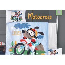 Obliečky bavlnené detské Motocross 130x90cm+45x65cm  TiaHome