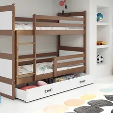 Interbeds Rico poschodová posteľ 190cm x 80cm borovicové drevo hnedo-biela