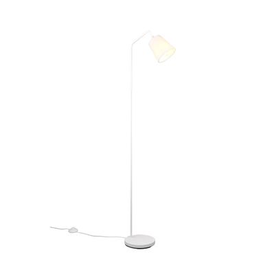 Biela stojacia lampa s textilným tienidlom (výška 148 cm) Buddy – Trio