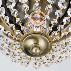 Orion DLU 1840/26-Krištáľové str. svietidlo PLAFOND 1xE27/40W/230V pr.26 cm bronz