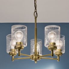 Kichler KL-WINSLOW5-NBR - Luster na reťazi WINSLOW 5xE27/60W/230V mosadz