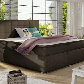 Posteľ Boxspring Alicia 200 x 180, hnedá (látka - ba 04)