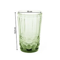 KONDELA Fregata Typ 6 pohár na vodu (6 ks) 350 ml zelená
