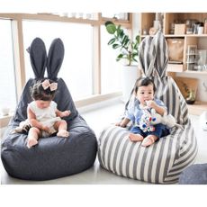 KONDELA Lapin sedací vak sivá