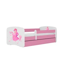 Kocot kids Detská posteľ Babydreams princezná na koni ružová, varianta 80x180, se šuplíky, bez matrace