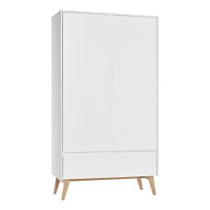 Biela detská šatníková skriňa Pinio Swing, 100 x 200 cm