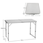 Skladací kempingový stôl, 120 cm, hliník/MDF, KEPI TYP 1