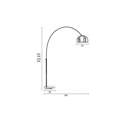 Stojacia lampa White Label Metal Bow