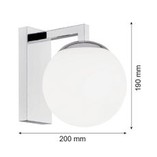 Argon 3735 - Nástenná lampa ASPEN 1xE27/15W/230V lesklý chróm