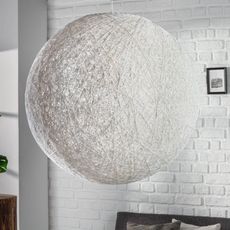 Závesná lampa FUNAFUTI 45 cm Dekorhome Bílá