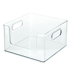 Transparentný úložný box iDesign The Home Edit, 25,4 x 25,4 cm