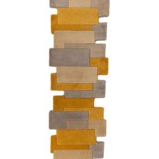 Flair Rugs koberce Behúň Abstract Collage Ochre/Natural - 60x230 cm