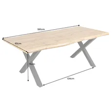 Jedálenský stôl Divoký 180cm vzhľad divoký dub 50mm