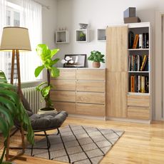 Regál R 80 cm CLP R11 biela/dub sonoma