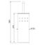 Aqualine - Stojacia WC štetka SIMPLE LINE biela/lesklý chróm