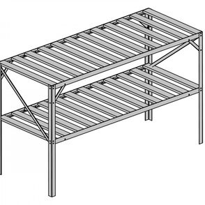 Hliníkový regál do skleníka Lanitplast 2
