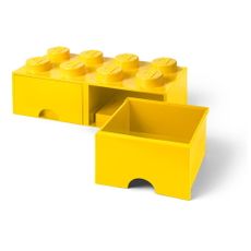 Žltý úložný box s dvoma zásuvkami LEGO®