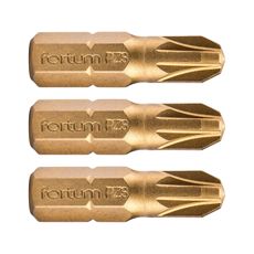 Hrot krížový pozidriv, sada 3ks, PZ 3x25mm, titán úprava, S2