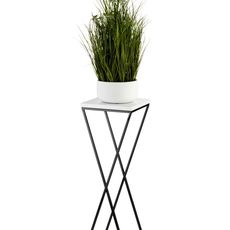 DekorStyle Stojan na kvety Loft 24 cm čierny