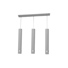 LED Luster na lanku TUBA 3xGU10/4,8W/230V šedá/lesklý chróm