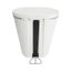 Denox Oval pedálový odpadkový kôš 25 l, plast, biely, 25 l