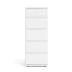 Biela vysoká komoda 40x107 cm Nova – Tvilum