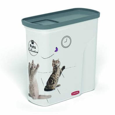 Curver Kontajner na krmivo, vzor mačky, 2 l, 2 l
