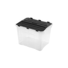 Úložný box DRAGON 42 l čierna/priehľadná