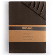 Bavlnené jersey prestieradlo s gumou DecoKing Amber čokoládové, velikost 220-240x220+30