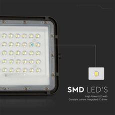 LED Vonkajší solárny reflektor LED/6W/3,2V IP65 4000K čierna + DO